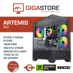 Desktop Gaming ARTEMIS-BS2 RYZEN 5 5600X 16GB RAM 256GB SSD + 512GB SSD W11